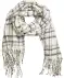 Karierter Schal weiß/schwarz