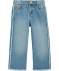 Kinder jeans met franjes denimblauw