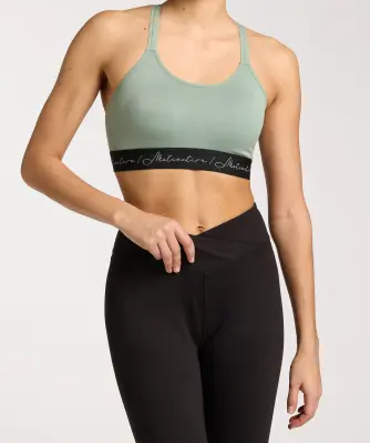 Sport-Bustier mit Rundhalsausschnitt