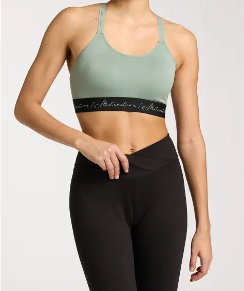 Sportieve bustier met ronde hals