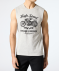 Tanktop mit Frontprint grau melange