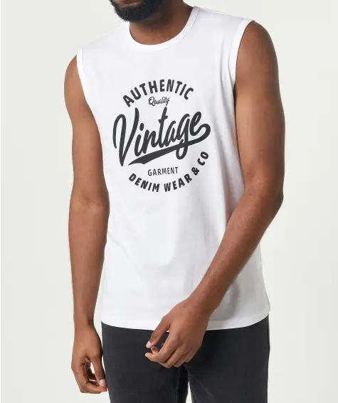 Tanktop met print aan de voorkant