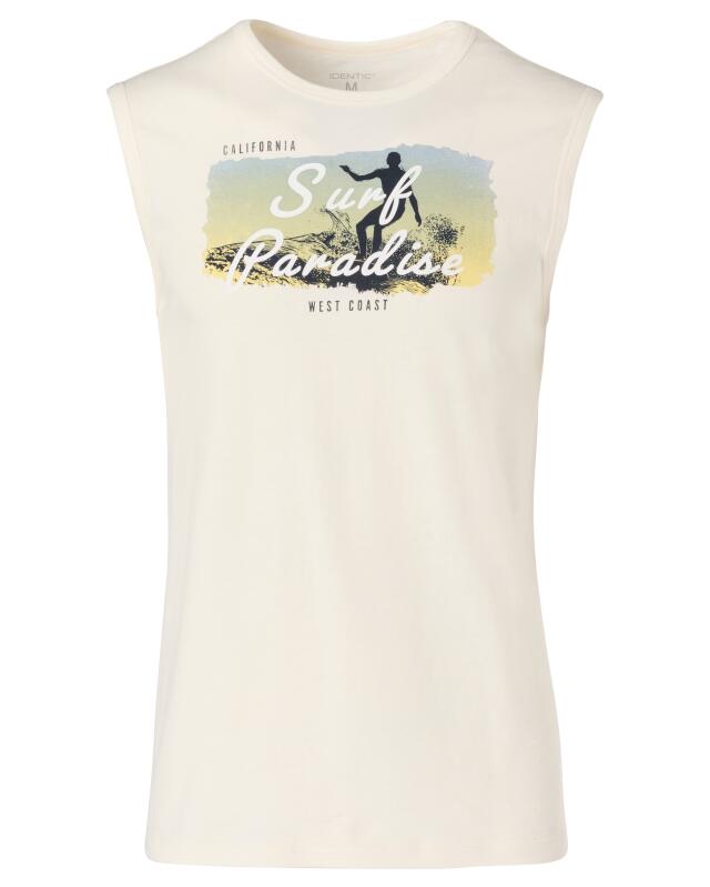 Débardeur à imprimé devant homme, blanc cassé (KiK Tanktop mit Frontprint (offwhite)) — KiK, produit allemand authentique au Maroc