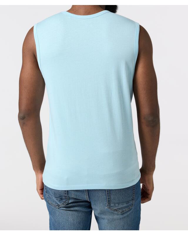 Débardeur à imprimé devant homme, bleu clair (KiK Tanktop mit Frontprint (hellblau)) — KiK, produit allemand authentique au Maroc