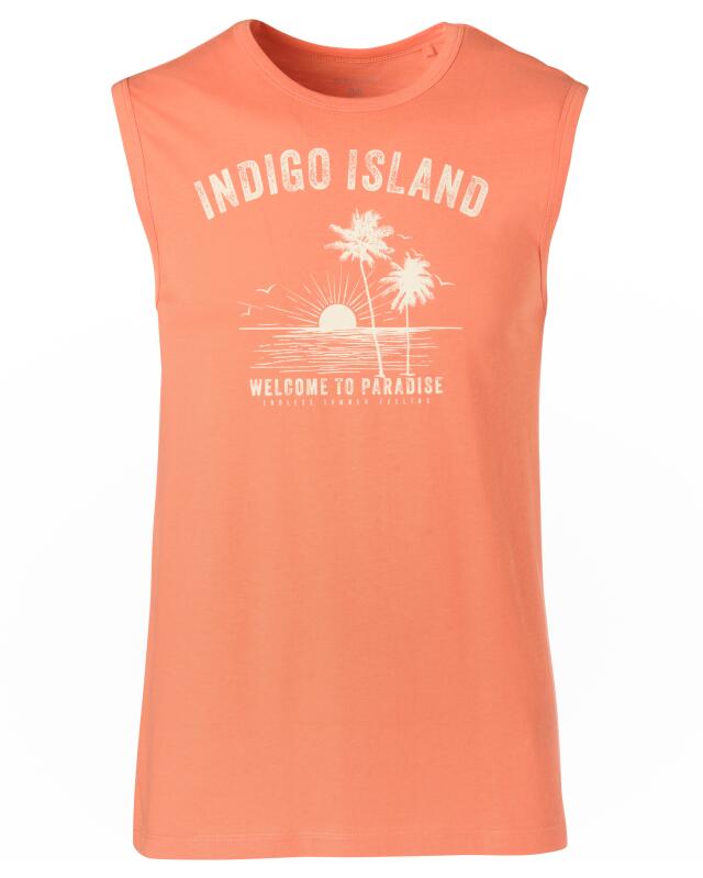 Débardeur à imprimé devant homme, corail (KiK Tanktop mit Frontprint (koralle)) — KiK, produit allemand authentique au Maroc