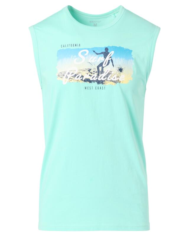 Débardeur à imprimé devant homme, vert clair (KiK Tanktop mit Frontprint (hellgrün)) — KiK, produit allemand authentique au Maroc