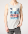 Tanktop mit Frontprint grau melange