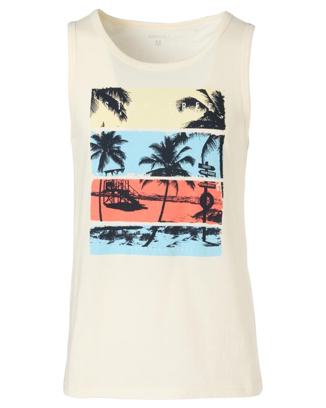 Débardeur à imprimé devant homme, blanc cassé (KiK Tanktop mit Frontprint (offwhite)) — KiK, produit allemand authentique au Maroc