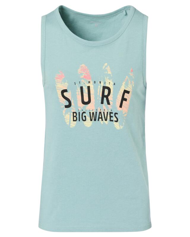 Débardeur à imprimé devant homme, bleu pétrole (KiK Tanktop mit Frontprint (petrol)) — KiK, produit allemand authentique au Maroc