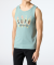 Tanktop met print aan de voorkant petrol