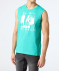Tanktop mit Frontprint türkis