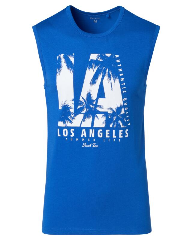 Débardeur à imprimé devant homme, bleu roi (KiK Tanktop mit Frontprint (royalblau)) — KiK, produit allemand authentique au Maroc