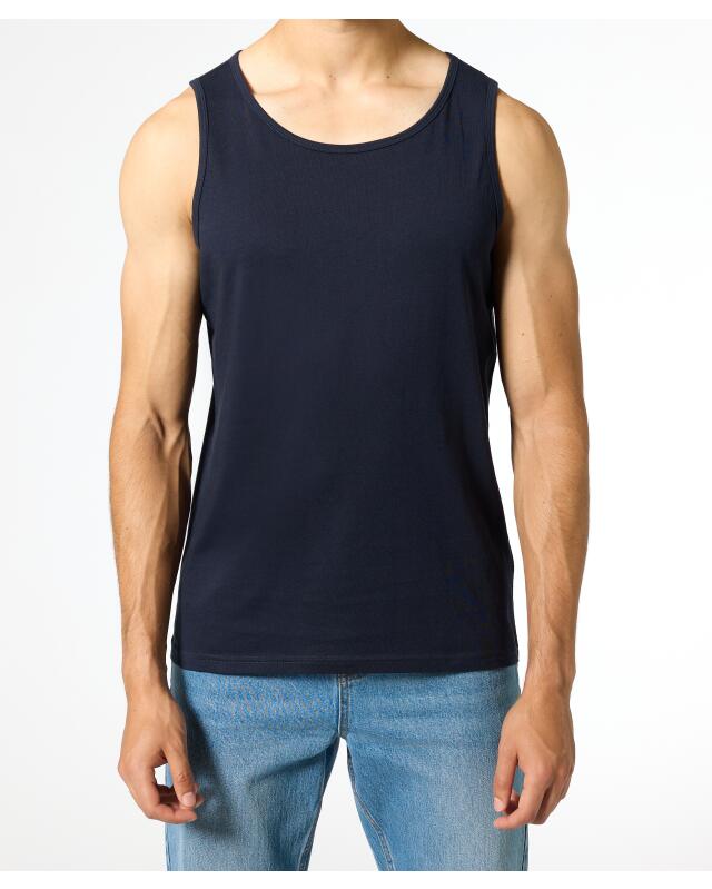 Débardeur simple homme, bleu marine — KiK, produit allemand authentique au Maroc