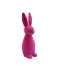 Beflockter Deko-Hase pink