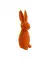 Beflockter Deko-Hase orange