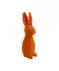 Beflockter Deko-Hase orange