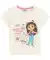 Kinder T-shirt met print op voor- en achterkant beige