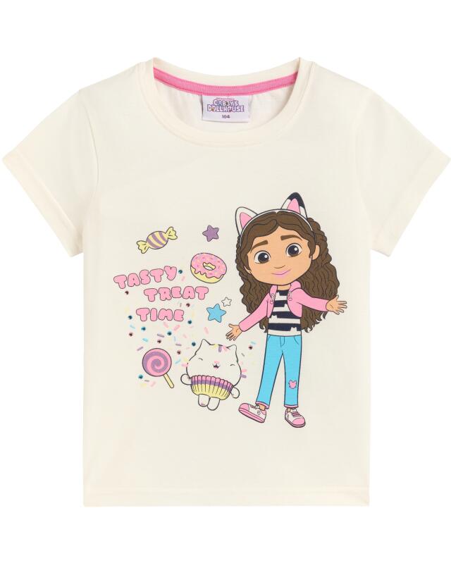T-shirt à imprimé devant et dos fille, beige (KiK T-Shirt mit Front- und Rückenprint (Beige)) — KiK, produit allemand authentique au Maroc