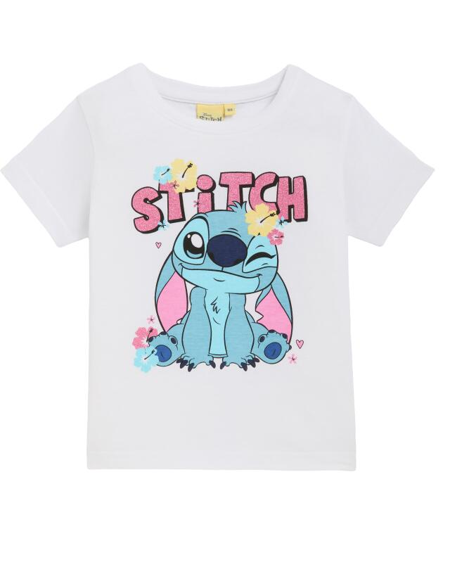 تيشيرت بتفاصيل لامعة للبنات، أبيض (KiK T-Shirt mit Glitzerdetails (weiß)) — KiK, منتج ألماني أصلي في المغرب