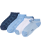 Sneakersocken mit Blumen blau