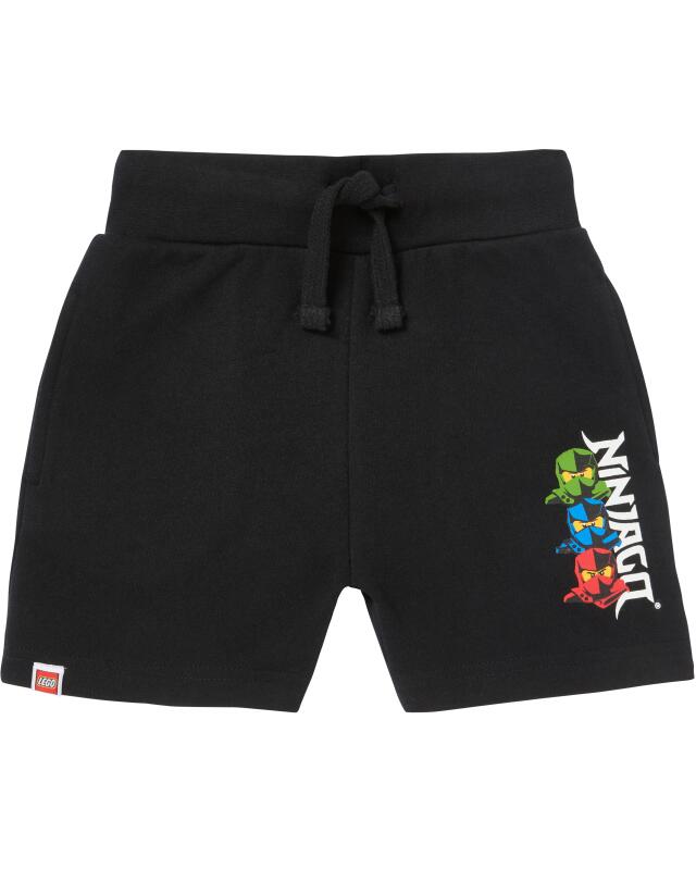 Short en sweat à imprimé cool fille, noir (KiK Sweatshorts mit coolem Print (schwarz)) — KiK, produit allemand authentique au Maroc