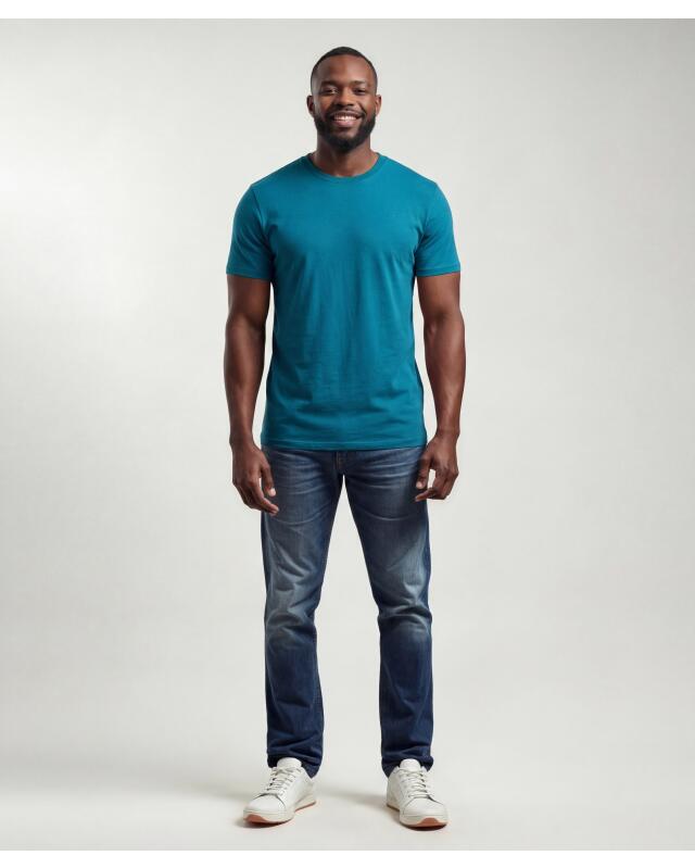 تيشيرت أساسي للرجال، أزرق بترولي (KiK Basic T-Shirt (petrol)) — KiK, منتج ألماني أصلي في المغرب