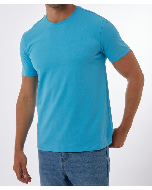 T-shirt basique homme, aqua (KiK Basic T-Shirt (aqua)) — KiK, produit allemand authentique au Maroc