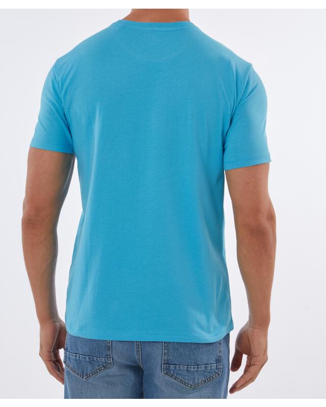 T-shirt basique homme, aqua (KiK Basic T-Shirt (aqua)) — KiK, produit allemand authentique au Maroc