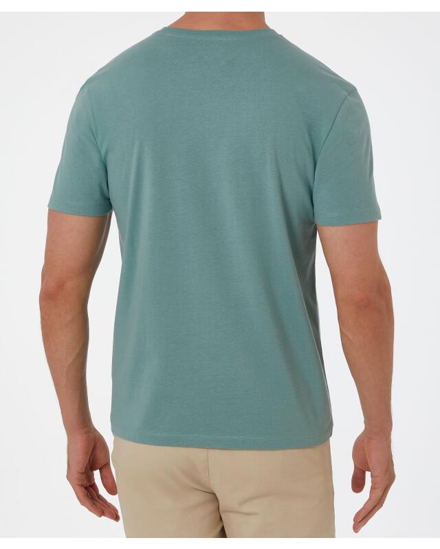 Basic T-shirt for men, grey/blue (KiK Basic T-Shirt (grau/blau)) — KiK, authentic German product in Morocco