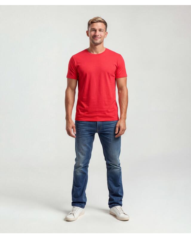 تيشيرت أساسي للرجال، أحمر (KiK Basic T-Shirt (rot)) — KiK, منتج ألماني أصلي في المغرب