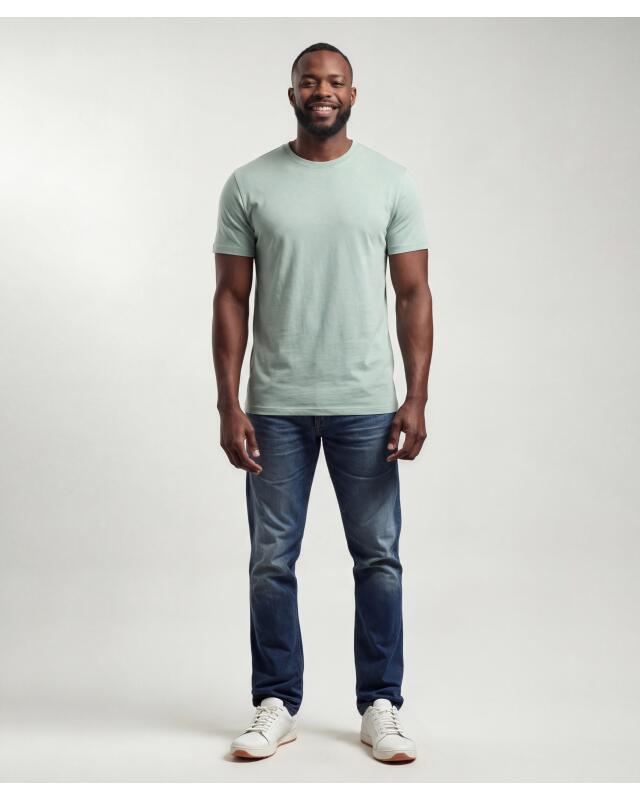 T-shirt basique homme, vert clair (KiK Basic T-Shirt (hellgrün)) — KiK, produit allemand authentique au Maroc