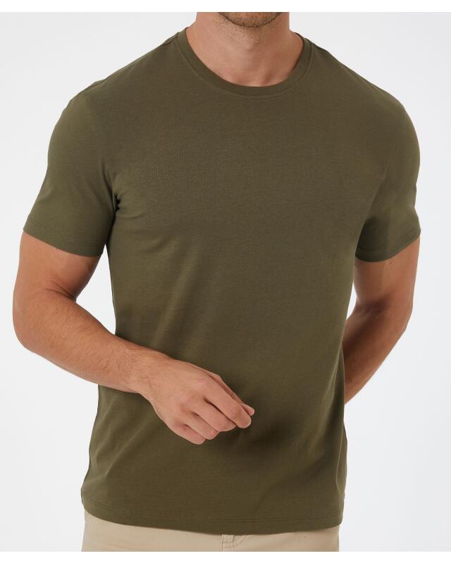 Basic T-shirt for men, khaki (KiK Basic T-Shirt (Khaki)) — KiK, authentic German product in Morocco