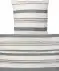 Gestreifte Polycotton-Bettwäsche braun/blau