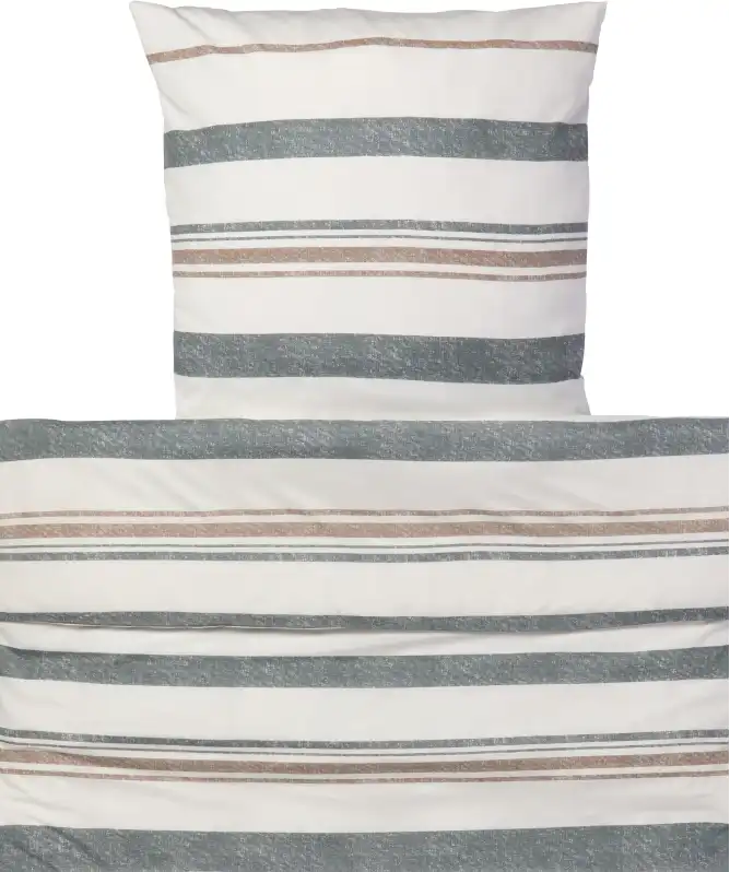 Gestreifte Polycotton-Bettwäsche