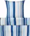 Gestreifte Polycotton-Bettwäsche blau