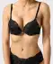 Super-Push-up-BH mit Kirschen schwarz bedruckt