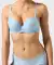 Biustonosz push-up jasnoniebieski