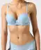 Push-up bh geribbeld lichtblauw