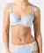 Biustonosz push-up jasnoniebieski/biały