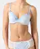 BH push-up met kanten details lichtblauw/wit