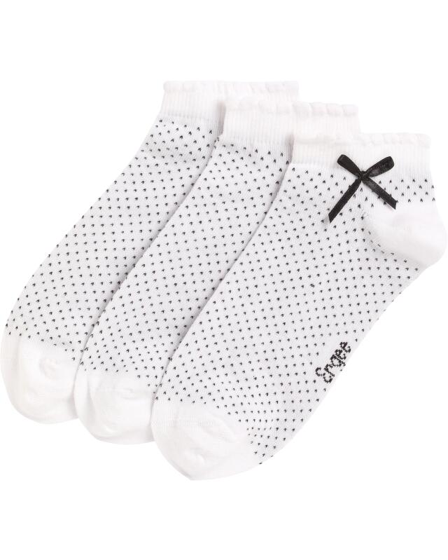 Polka dot trainer socks for women, white — KiK, authentic German product in Morocco