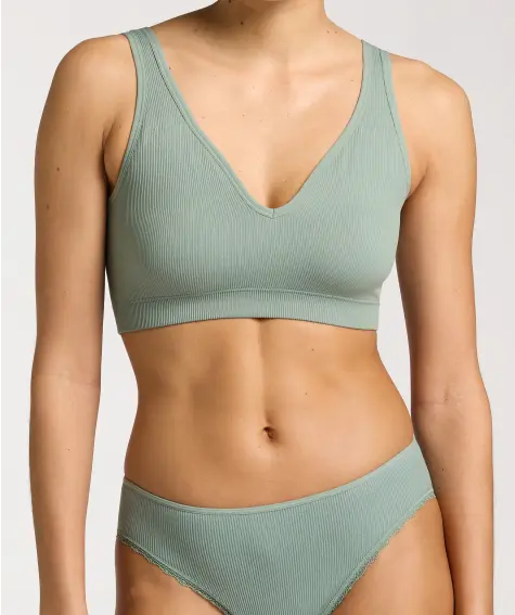 Geripptes Bustier