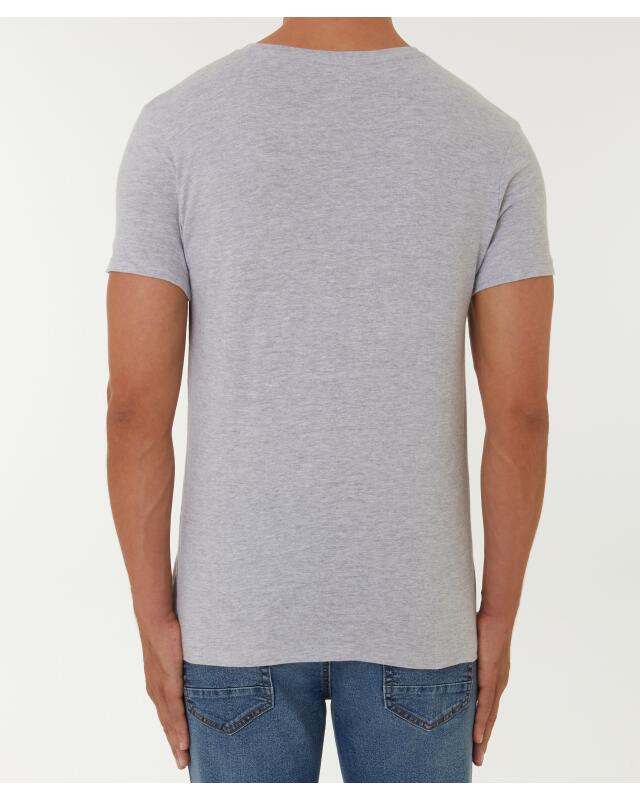 تيشيرت أساسي للرجال، رمادي مبرقش (KiK Basic T-Shirt (grau melange)) — KiK, منتج ألماني أصلي في المغرب