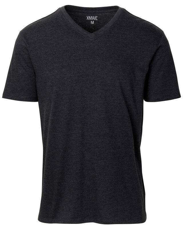 T-shirt basique homme, anthracite chiné (KiK Basic T-Shirt (anthrazit melange)) — KiK, produit allemand authentique au Maroc