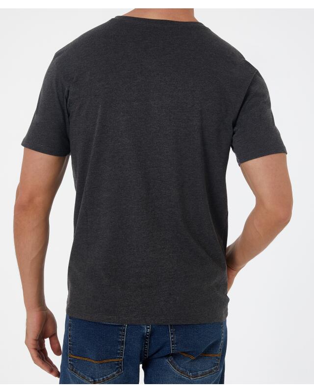 T-shirt basique homme, anthracite chiné (KiK Basic T-Shirt (anthrazit melange)) — KiK, produit allemand authentique au Maroc