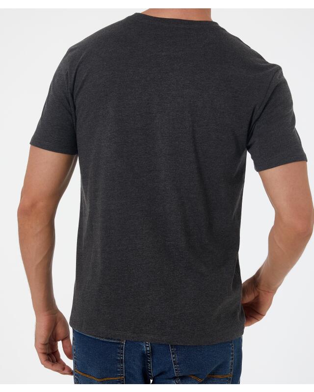 T-shirt basique homme, anthracite chiné (KiK Basic T-Shirt (anthrazit melange)) — KiK, produit allemand authentique au Maroc