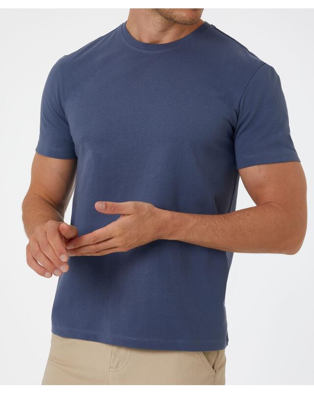T-shirt basique homme, bleu marine (KiK Basic T-Shirt (dunkelblau)) — KiK, produit allemand authentique au Maroc