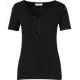 T-Shirt z ozdobną plisą guzikową