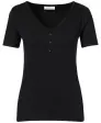 T-Shirt mit Zierknopfleiste