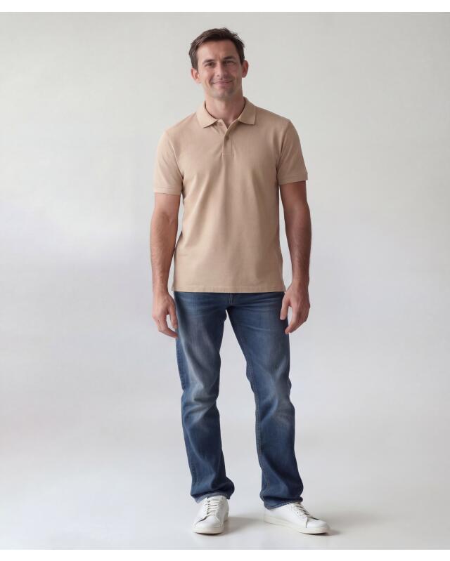 Polo classique homme, marron doux (KiK Klassisches Poloshirt (softbraun)) — KiK, produit allemand authentique au Maroc